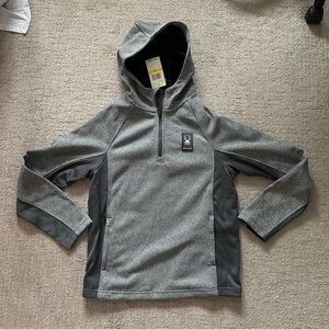 Mens Gray Spyder Hoodie Jacket